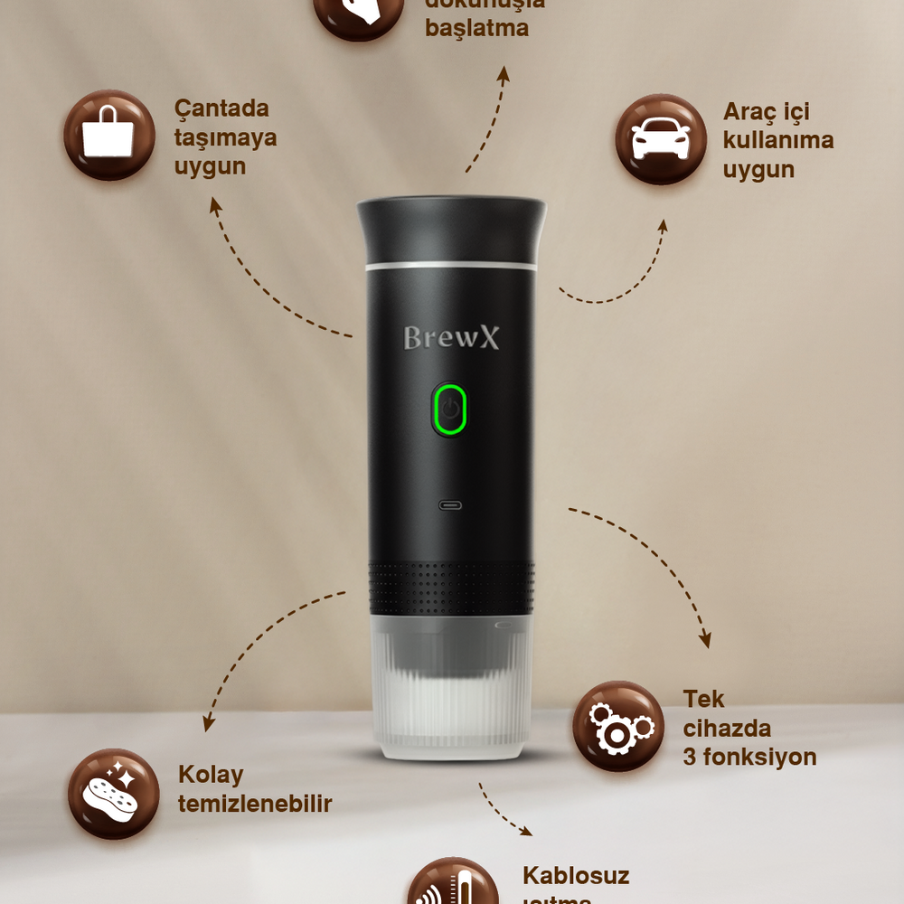 BrewX™ Taşınabilir Kahve Makinesi